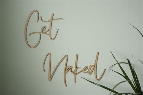 Get Naked Plywood Words Sign For Wall Art Photo Prop Etsy