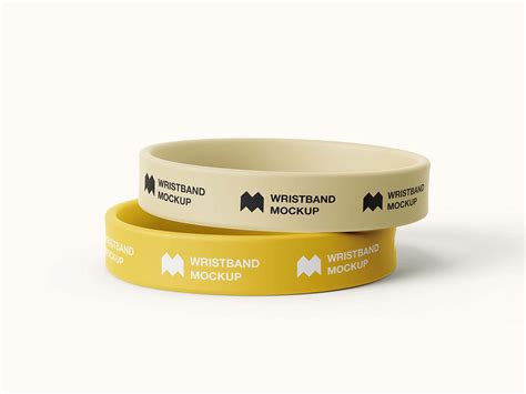 Free Silicone Wristband Mockup Psd