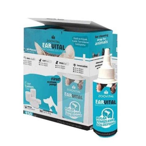 Zoo Vital Ear Vital Kedi ve Köpek Kulak Temizleme Seti 150 ML Solüsyon