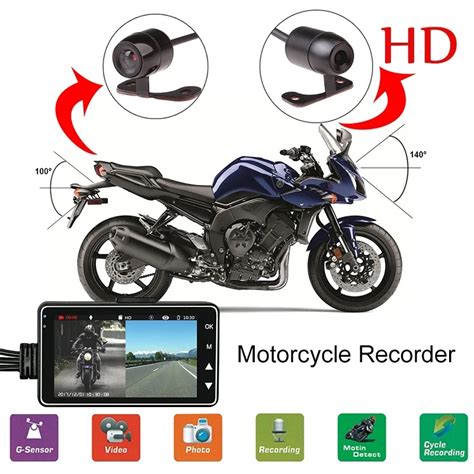 Motorfiets Recorder Rijden Hd Dual Camera Dvr Motor Met Speciale Dual