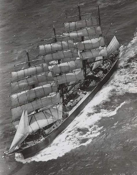 Salty Old World Sailing Ship Pamir Late 40ties