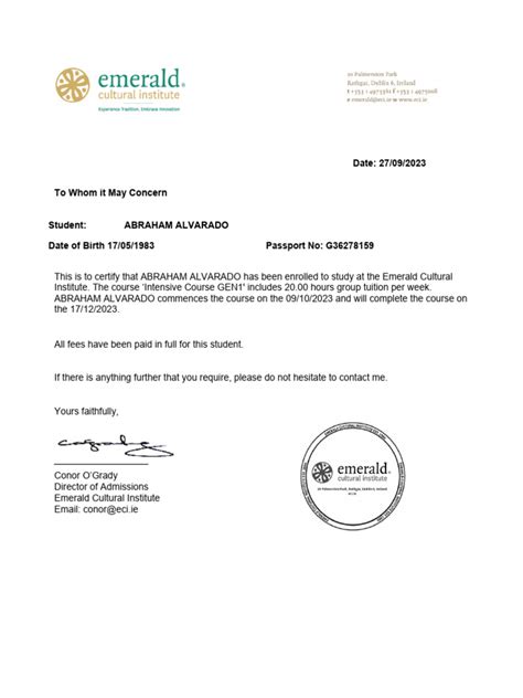 Acceptance Letter | PDF