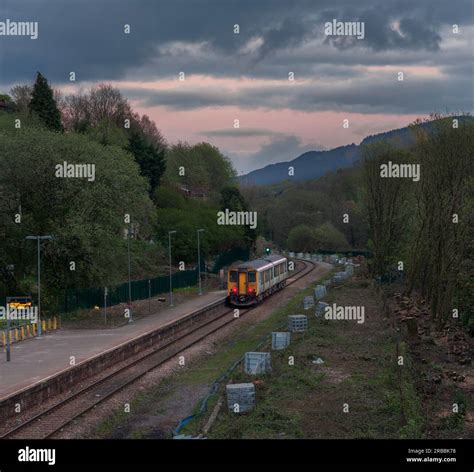 Transport For Wales Class Sprinter Train Calling At Dinas Rhondda