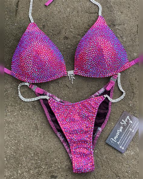 Competition Bikini Set Rhinestone Fitness NPC Bikini Suit IFBB Figure Competition Suit