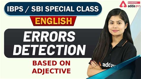 Error Detection Based On Adjective English For IBPS SBI 2020 YouTube