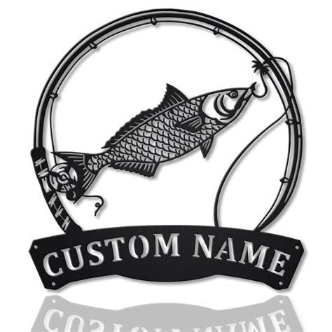 Personalized Kahawai Fishing Fish Pole Monogram Metal Sign Art Kahawai ...