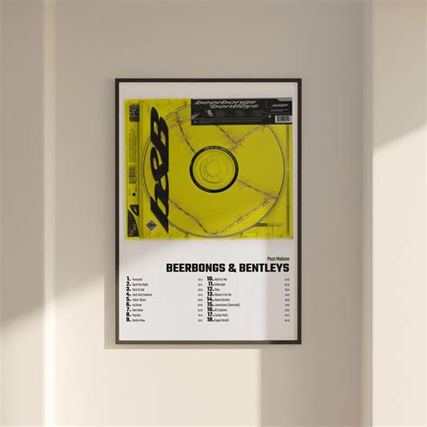 Post Malone Beerbongs Bentleys Album Cover Poster, Wall Art, Post ...