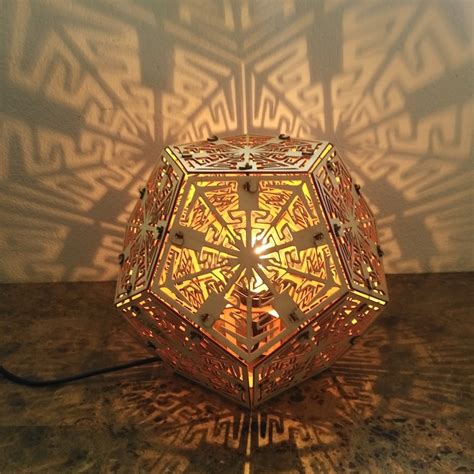 Dodecahedron Desk Shadow Lamp Geometric Lighting Wood Lamp Etsy Australia