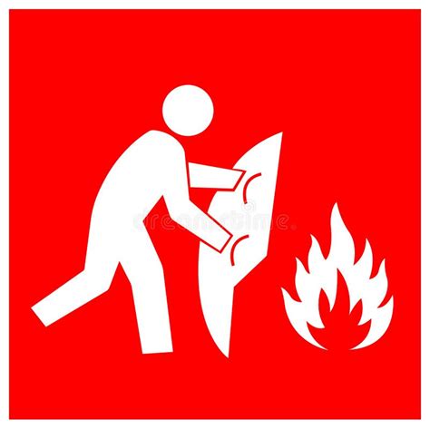 Fire Blanket Symbol Sign Vector Illustration Isolate On White