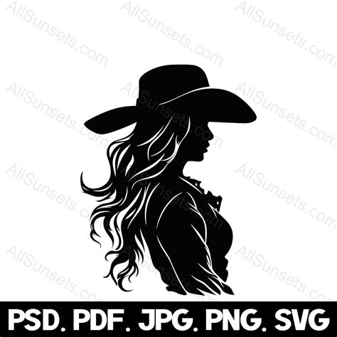 Cowgirl Silhouette Vector