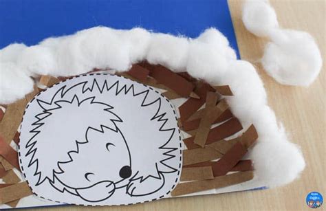 Preschool Coloring Pages Hibernation Crafts