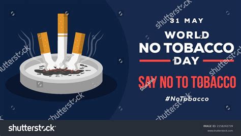 Horizontal Banner World No Tobacco Day Stock Vector Royalty Free