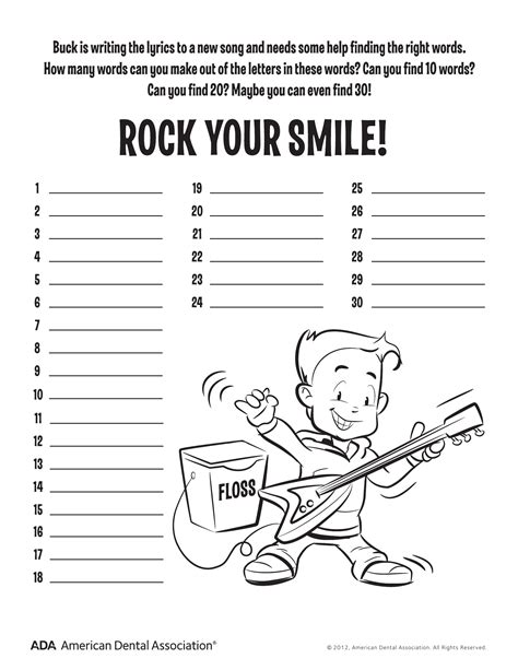 11 Dental Health Activities – Puzzle Fun (Printable) | Personal Hygiene - Printable Decoder ...