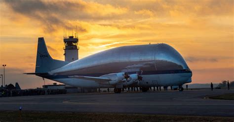 NASA's goofy Super Guppy plane delivers Orion moon capsule for testing ...