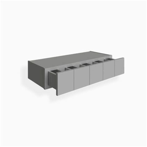 Gray Shaker Wall Spice Drawer BWC