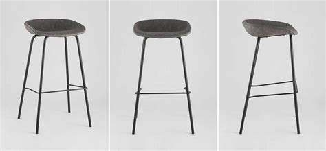 Стул Барный без Спинки Винтажная Серая Экокожа Vendramin Bar Chair по ...
