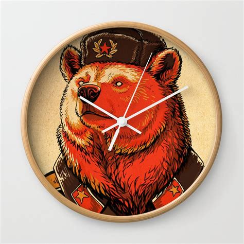 Work Harder, Comrade! Wall Clock by April Schumacher | Society6