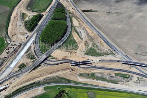 Schwanebeck Aus Der Vogelperspektive Baustelle Autobahndreieck