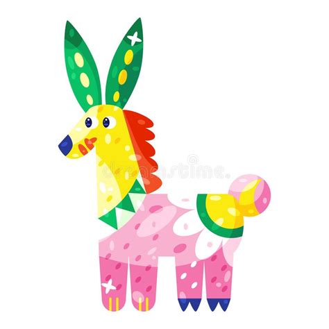 Isolated Colored Donkey Alebrije Icon Vector Stock Vector