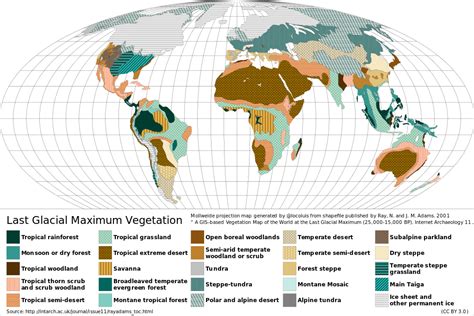 Last Glacial Maximum Vegetation Map - Last glacial period - Wikipedia | Last glacial maximum ...