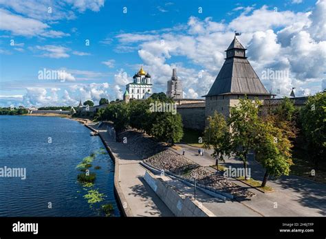 The Kremlin and the Trinity Cathedral in Pskov, UNESCO World Heritage ...