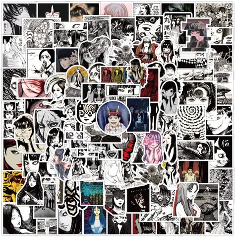 Junji Ito Stickers Pcs Tomie Uzumaki Gyo Itou Junji Kyoufu Manga