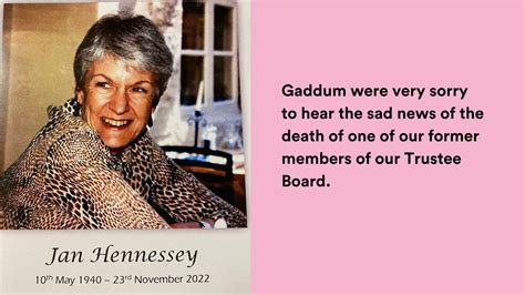 Jan Hennessy 1940 2022 Gaddum