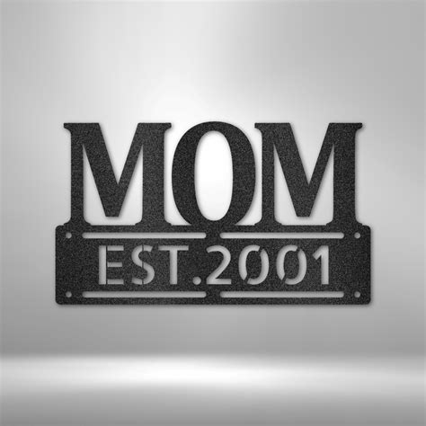 Mothers Day Plaque Monogram Premium Steel Sign Personalized Metal