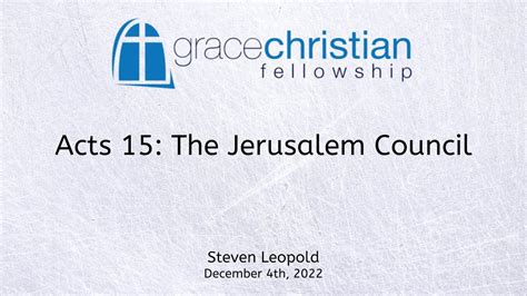 Acts 15 The Jerusalem Council YouTube