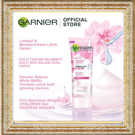 Jual Garnier Sakura White Pinkish Glow Foam 100 Ml Shopee Indonesia