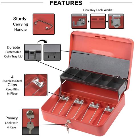 Buy Money Boxes 5 Grids Money Tray Store Cash Drawer Security Register