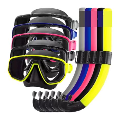 Conjunto Kit De Mergulho Snorking M Scara E Respirador Snorkel New