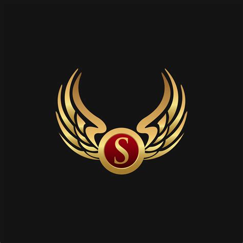 Luxury Letter s Emblem Wings logo design concept template 611453 Vector ...