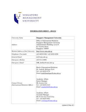 Fillable Online Iro Sabanciuniv Information Sheet University