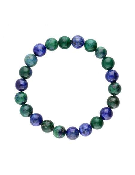 Azurite Bracelet With Enhanced Malachite 8mm