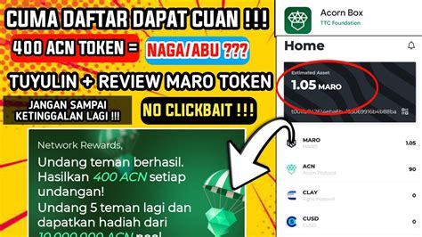 Garapan Mudah Acorn Box Airdrop Cara Garap Acorn Box Maro Wallet