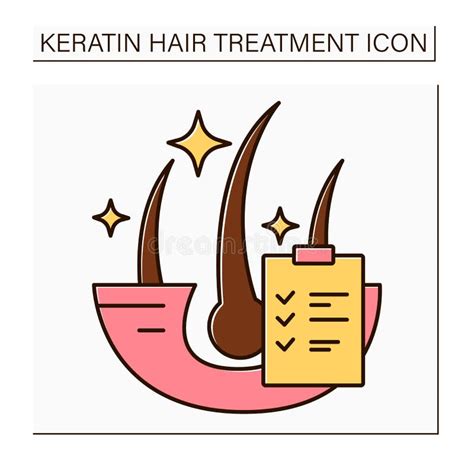 Keratin Results Color Icon Stock Vector Illustration Of Hairdresser