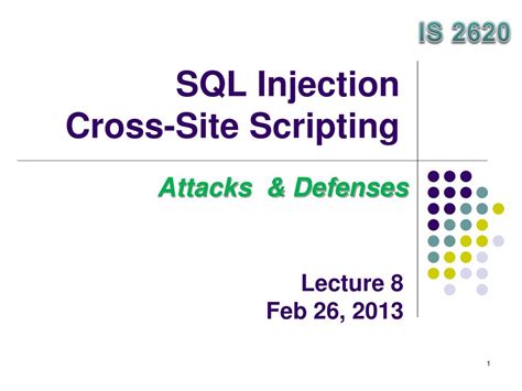 Ppt Sql Injection Cross Site Scripting Powerpoint Presentation Free