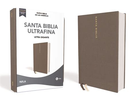 Biblia NBLA Ultrafina LG Gris Tapa dura Tela Librería Cristiana