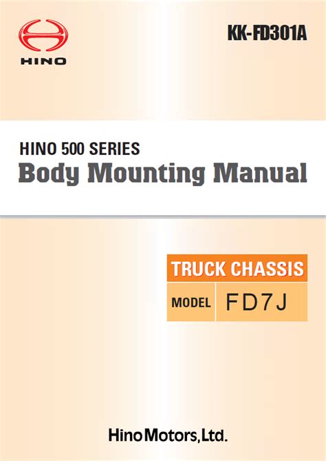 Hino 500 Series Body Mounting Manual PDF