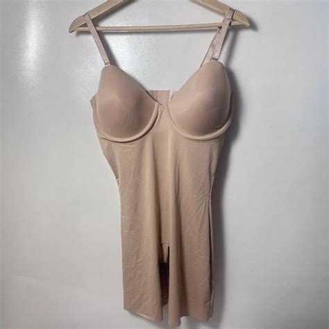 SPANX Intimates Sleepwear Spanx Shape Wear Womens X Nude Suit Your Fancy Strapless Cupped