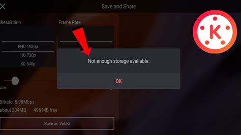 Kinemaster Not Enough Storage Available Problem Solve Kinemaster