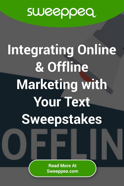 Integrating Online Offline Marketing With Your Text Sweepstakes