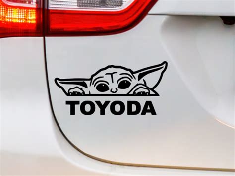 Toyoda Baby Yoda Toyota Vinyl Decal Sticker For Car Window Etsy