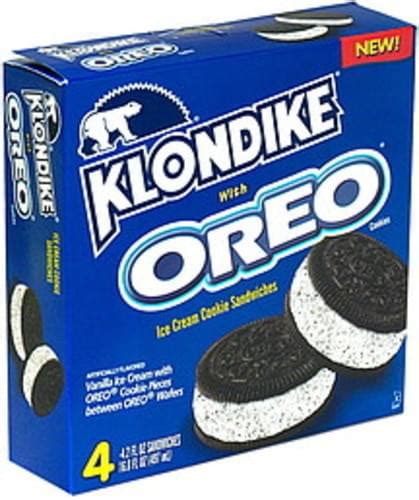 Klondike With Oreo Ice Cream Cookie Sandwiches 4 Ea Nutrition