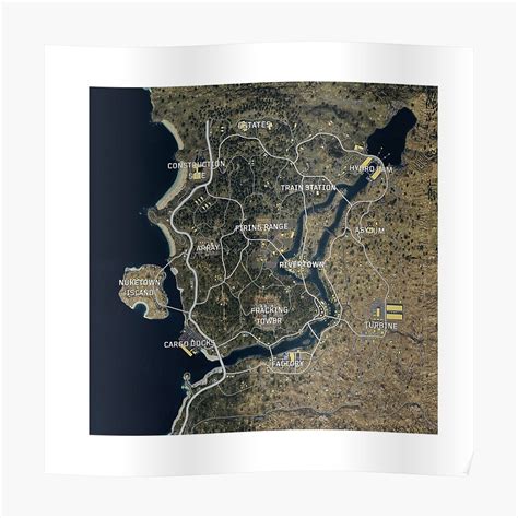 "Blackout Map" Poster by appelschaal1 | Redbubble