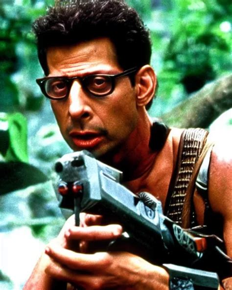 Jeff Goldblum As Major Alan Dutch Schaefer In Stable Diffusion