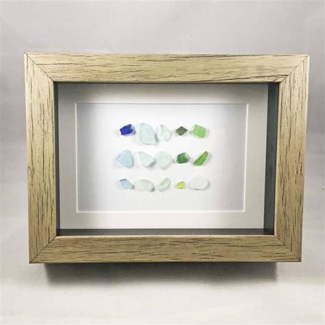 Sea Glass Shadow Box Etsy Glass Shadow Box Shadow Box Sea Glass