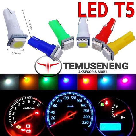 Jual LAMPU LED T5 SPEEDOMETER MOTOR MOBIL SMD 5050 1 TITIK PANEL SPEEDO