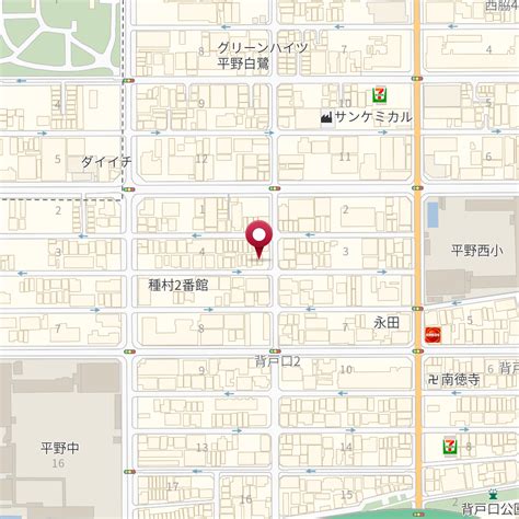 大阪府大阪市平野区背戸口2－4－17 の地図 Mapfan